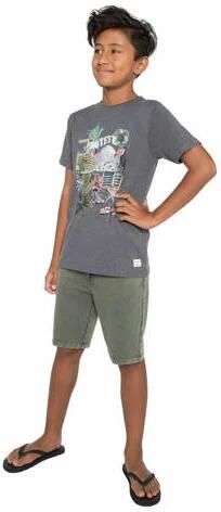 Protest regular fit short Orlin Jr groen Korte broek Jongens Katoen Effen 140 - Foto 5