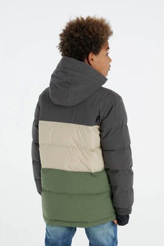 Protest ski-jack PRTCROW JR groen ecru grijs Skijack Jongens Polyester Capuchon 128 - Foto 3