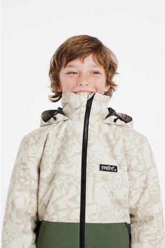 Protest ski-jack PRTFODY JR ecru groen Skijack Jongens Polyester Capuchon 164