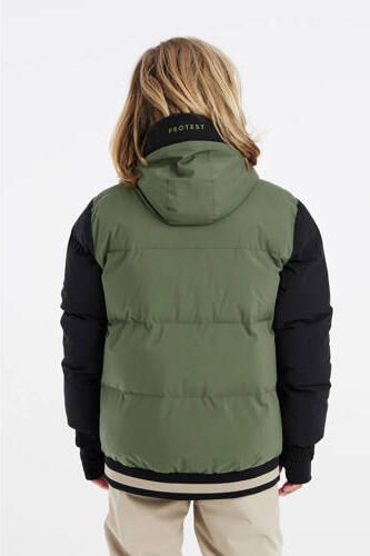 Protest ski-jack PRTLARK JR groen zwart Skijack Jongens Polyester Capuchon 164 - Foto 3