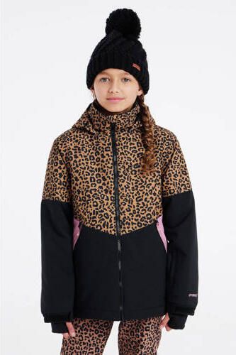 Protest ski-jack PRTOLALLA zwart camel lila Skijack Meisjes Polyester Capuchon 140
