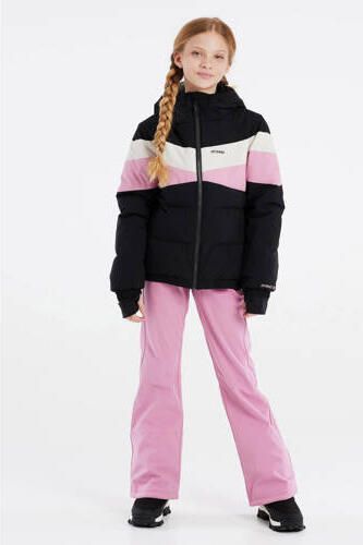 Protest ski-jack PrtSiskin zwart roze Skijack Meisjes Polyester Capuchon 128