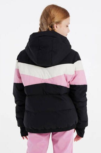 Protest ski-jack PrtSiskin zwart roze Skijack Meisjes Polyester Capuchon 128 - Foto 2