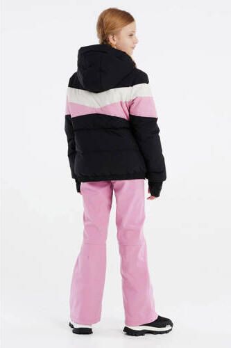 Protest ski-jack PrtSiskin zwart roze Skijack Meisjes Polyester Capuchon 128 - Foto 3