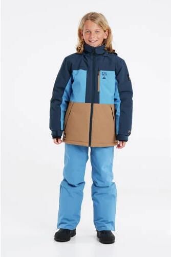 Protest ski-jack RTBUZZERD JR donkerblauw aqua camel Skijack Jongens Polyester Capuchon 176
