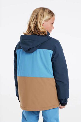 Protest ski-jack RTBUZZERD JR donkerblauw aqua camel Skijack Jongens Polyester Capuchon 176 - Foto 2