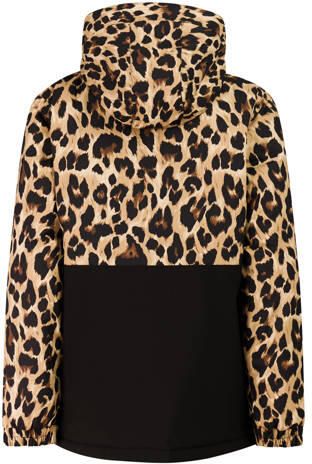 Protest ski-jas met dierenprint zand bruin zwart Skijack Meisjes Polyester Capuchon - Foto 4