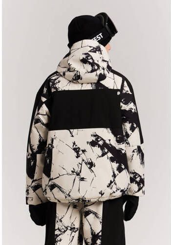 Protest ski-jas wit zwart Skijack Jongens Polyester Capuchon Grafisch - Foto 2