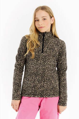 Protest skipully PRTRemissy JR zwart beige Outdoor sweater Meisjes Polyester Opstaande kraag