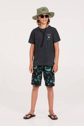 Protest T-shirt met backprint donkergrijs Jongens Stretchkatoen Ronde hals 128