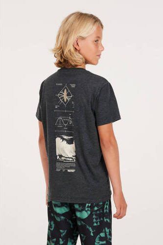 Protest T-shirt met backprint donkergrijs Jongens Stretchkatoen Ronde hals 128 - Foto 3
