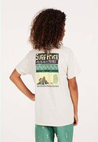 Protest T-shirt met printopdruk ecru Jongens Stretchkatoen Ronde hals Printopdruk 128 - Foto 4