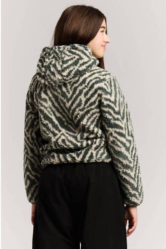 Protest teddy outdoor vest met dierenprint mosgroen Dierenprint - Foto 3