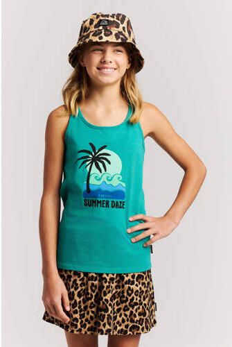 Protest top PRTSyra JR groen Sporttop Meisjes Katoen Ronde hals Printopdruk