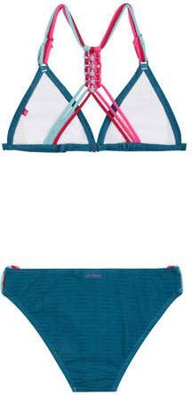 Protest triangel bikini PRTFIMKE JR blauw Meisjes Polyester Streep 140 - Foto 3