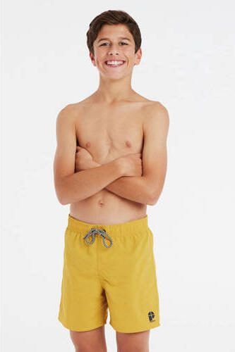Protest zwemshort CULTURE JR geel Jongens Polyamide Effen 152