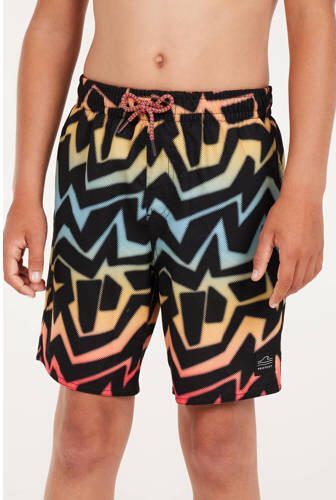Protest zwemshort PRTDESERT JR zwart geel blauw rood Jongens Polyester 128