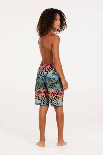 Protest zwemshort PRTNIO JR groen blauw rood geel Jongens Polyester All over print 104