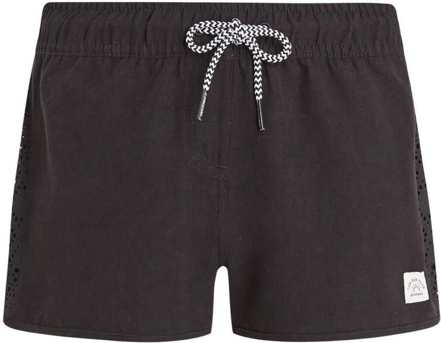 Protest zwemshort PRTTAYLOR JR zwart Meisjes Polyester Effen 140