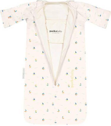 Puckababy The Bag Newborn slaapzak Boats 0-6 mnd Babyslaapzak Ecru All over print