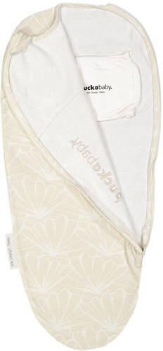 Puckababy The Original Piep inbakerslaapzak 0-3 mnd Cotton Seashell Sand Inbakerdoek Beige