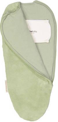 Puckababy The Original Piep inbakerslaapzak 0-3 mnd Teddy Olive Inbakerdoek Groen