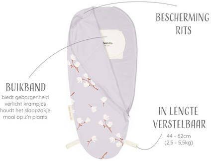 Puckababy The Original Piep inbakerslaapzak White Magnolia 0-3 mnd Inbakerdoek Blauw