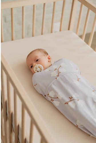 Puckababy The Original Piep inbakerslaapzak White Magnolia 0-3 mnd Inbakerdoek Blauw - Foto 2