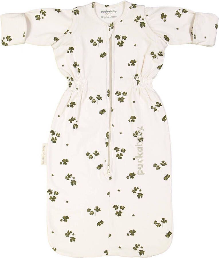 Puckababy Bag baby slaapzak 0-6 mnd Lucky Clover Babyslaapzak Ecru