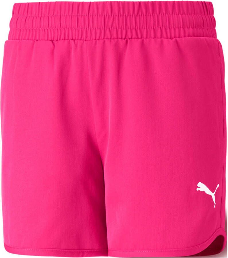 Puma regular fit short met logo roze Korte broek Meisjes Polyester Logo 164