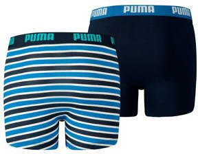 Puma boxershorts set van 2 Blauw Jongens Stretchkatoen Effen 134 140 - Foto 2