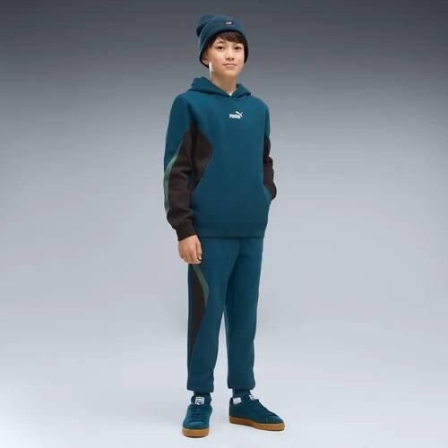 Puma Essential Block sweater petrol Blauw Katoen Capuchon - Foto 3