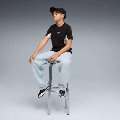 Puma Essential Block T-shirt zwart Katoen Ronde hals - Foto 3