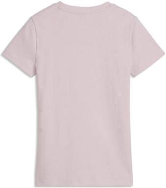 Puma Essential Elevated T-shirt met logo roze Meisjes Polyester Ronde hals