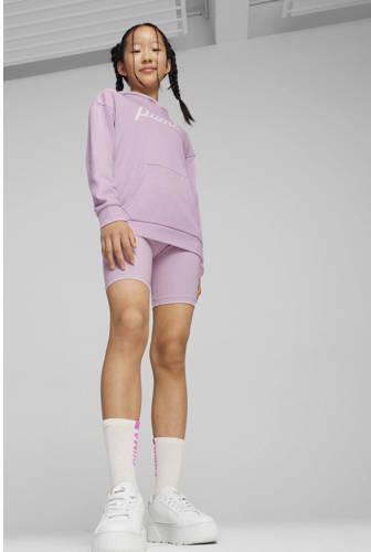 Puma hoodie lila Trui Paars Jongens Katoen Capuchon Printopdruk 140