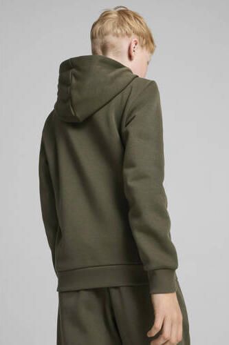 Puma hoodie olijfgroen Trui Jongens Katoen Capuchon Logo 128 - Foto 2
