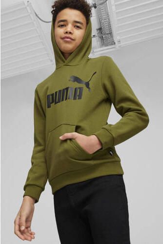 Puma hoodie olijfgroen zwart Sweater Jongens Katoen Capuchon Logo 164 - Foto 2