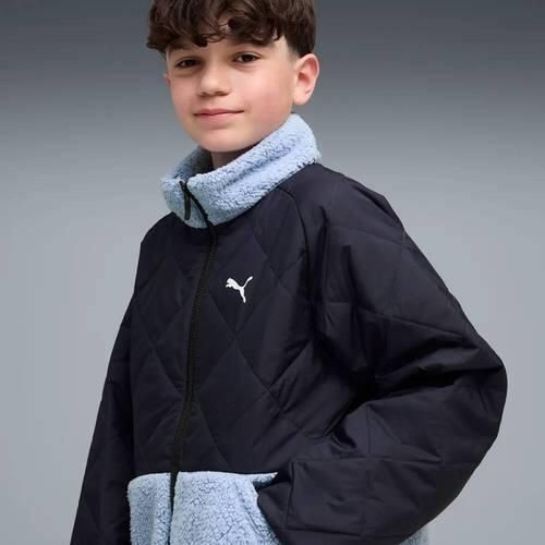 Puma sherpa gewatteerde jas blauw Jongens Polyester Opstaande kraag - Foto 2