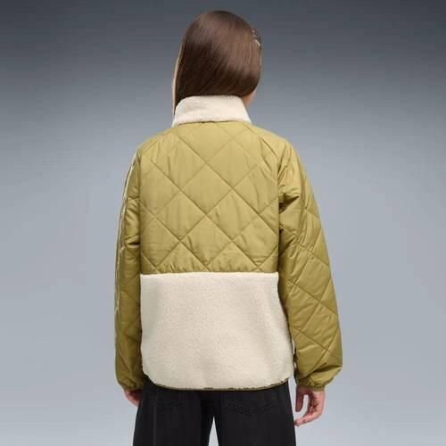 Puma sherpa gewatteerde jas bruin creme Jongens Polyester Opstaande kraag - Foto 2