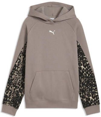 Puma sweater met dierenprint bruin Katoen Capuchon Dierenprint
