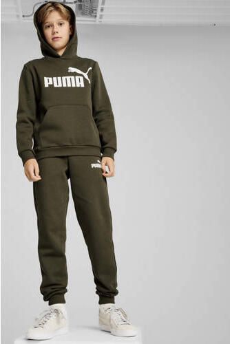 Puma sweater met logo olijfgroen wit Jongens Katoen Capuchon Logo 140 - Foto 3