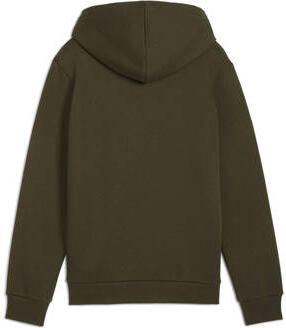 Puma sweater met logo olijfgroen wit Jongens Katoen Capuchon Logo 140 - Foto 2