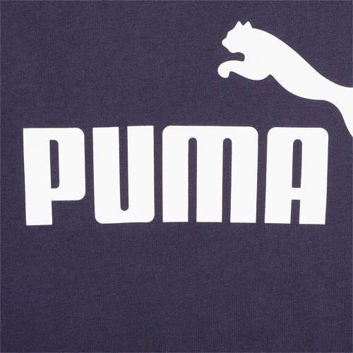 Puma T-shirt donkerblauw Jongens Katoen Ronde hals Logo 152