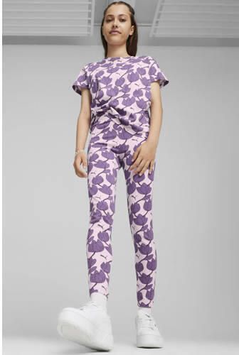 Puma T-shirt Essential+ met all over print lila paars Katoen Ronde hals 176 - Foto 3