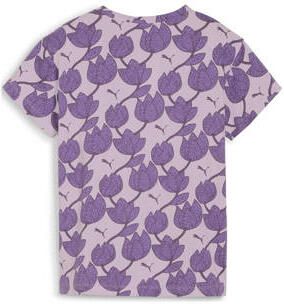 Puma T-shirt Essential+ met all over print lila paars Katoen Ronde hals 176 - Foto 2