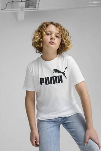 Puma T-shirt Essential No 1 wit Katoen Ronde hals Logo - Foto 4