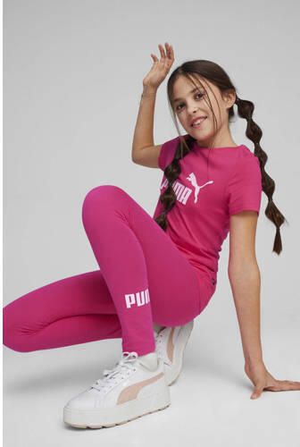 Puma T-shirt fuchsia Roze Meisjes Katoen Ronde hals Logo 164 - Foto 2