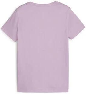 Puma T-shirt lila Paars Katoen Ronde hals Printopdruk 176