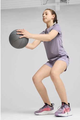 Puma T-shirt lila Paars Polyester Ronde hals Logo 128