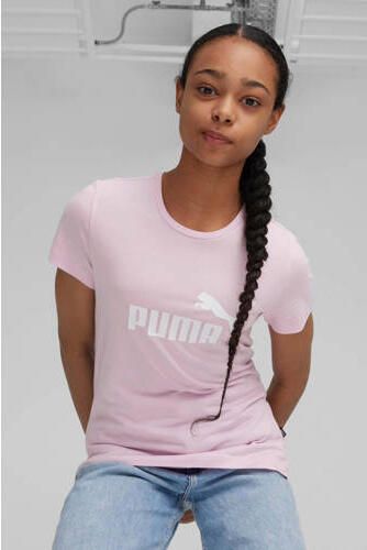 Puma T-shirt lila Paars Meisjes Katoen Ronde hals Logo 140 - Foto 3